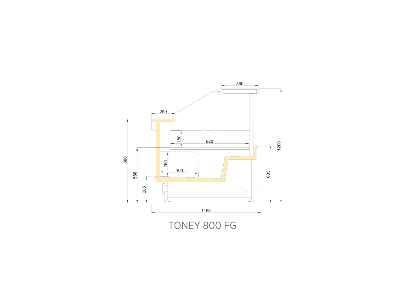 ΨΥΓΕΙΟ ΒΙΤΡΙΝΑ ΑΛΛΑΝΤΙΚΩΝ/ΚΡΕΑΤΩΝ REMOTE TONEY 800 FG 125