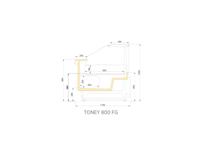 ΨΥΓΕΙΟ ΒΙΤΡΙΝΑ ΑΛΛΑΝΤΙΚΩΝ/ΚΡΕΑΤΩΝ REMOTE TONEY 800 FG 125